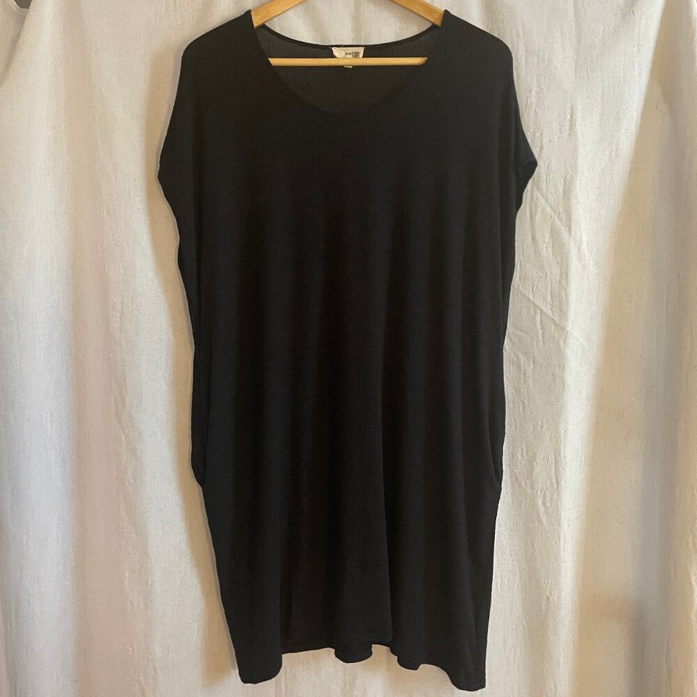 Short Sleeve Soft Black Tunic
